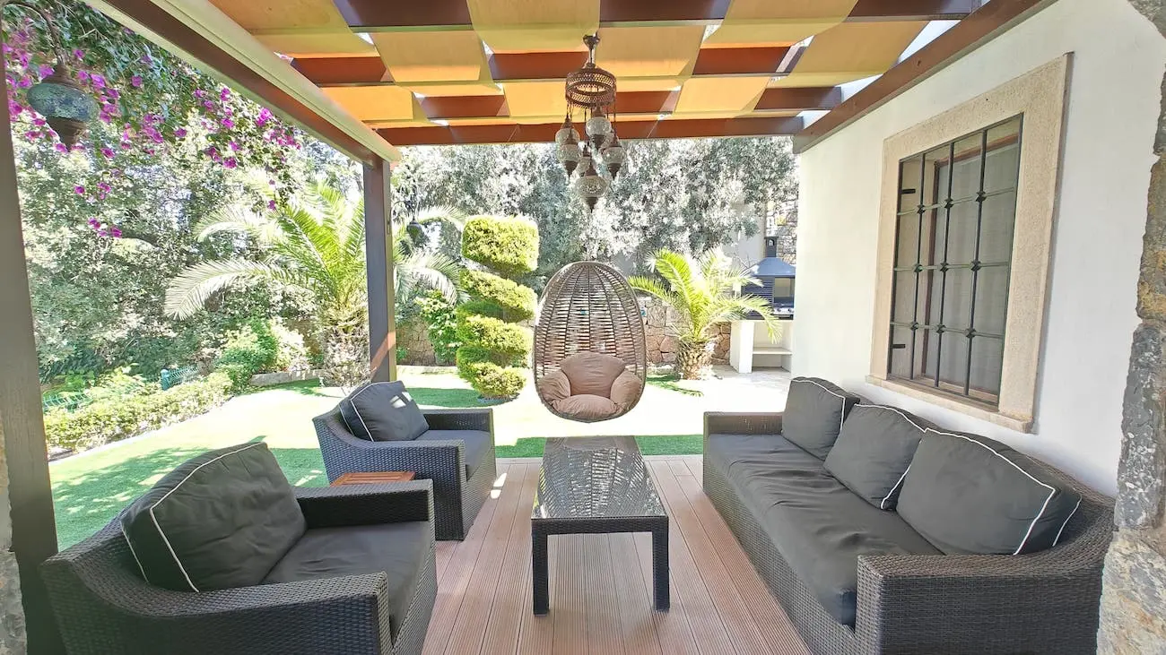 Shaded terrace